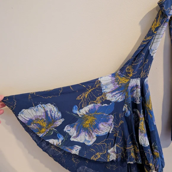 We The Free Free People Floral Off-Shoulder Bell Sleeve Top Whimsical Fairy Y2k - Picture 3 of 8